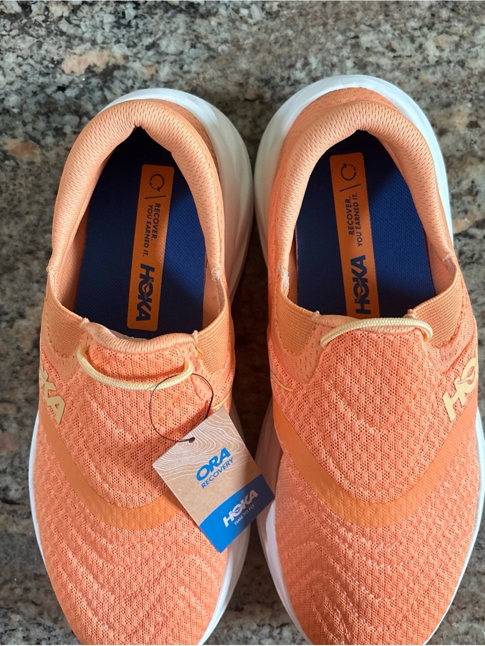 Hoka Orange Slip-On Ora Recovery Women's Athletic Shoes - Picture 4 of 6